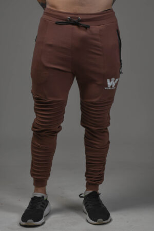 jogger de alforzas café