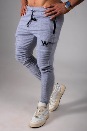 jogger de alforzas gris
