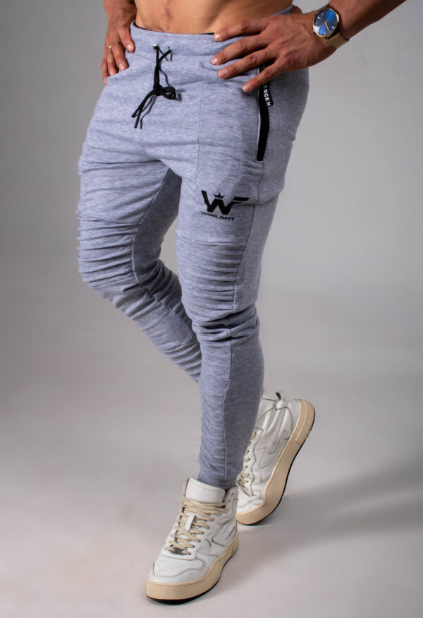 jogger de alforzas  gris - Imagen 4