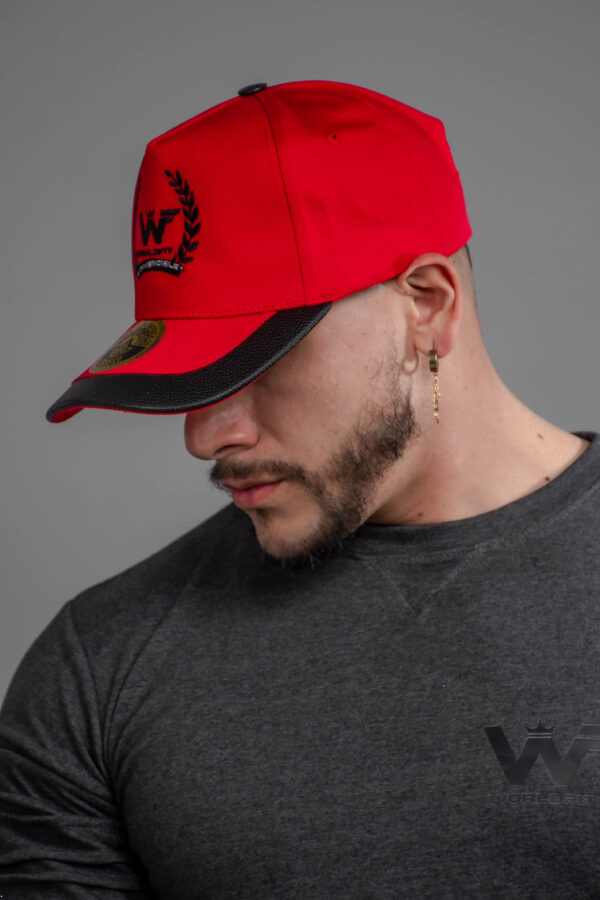 gorra performance worldfit original roja - Imagen 4