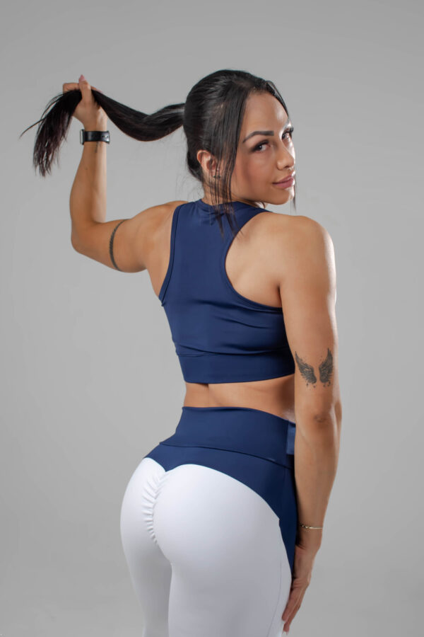 top fiori azul - Imagen 2