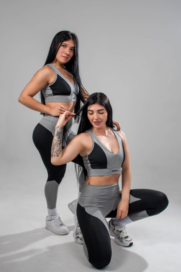 top fiori gris - Imagen 4