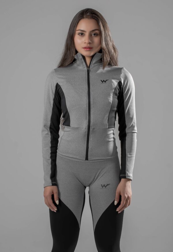 chaqueta fiori gris - Imagen 3