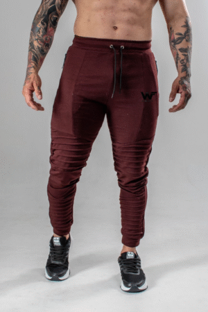 Jogger de alforzas vino merlot