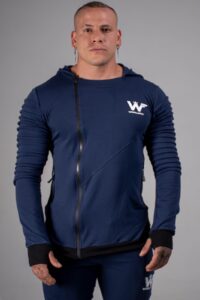 Chaqueta de alforzas azul - S