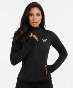 Chaqueta de alforzas negra - S