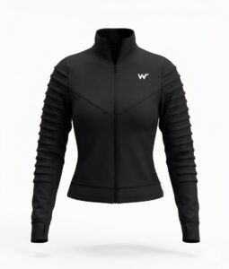 Chaqueta de alforzas negra - M