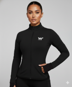 Chaqueta de alforzas negra - M