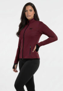 Chaqueta de alforzas vino tinto - S