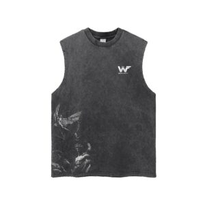 camisilla rangla acid wash apollux gris ratón desgastado - S