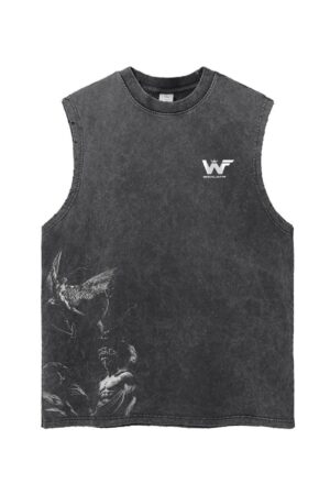 camisilla rangla acid wash apollux gris ratón desgastado