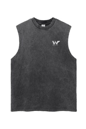 camisilla rangla acid wash basic gris ratón desgastado