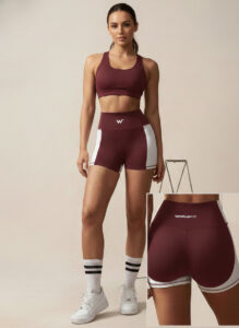 short fiori vinotinto - L