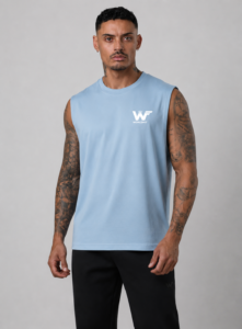 Camisilla básica Celeste - S