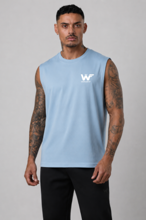 Camisilla básica Celeste
