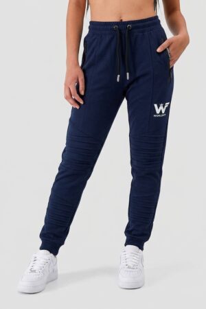 jogger de alforzas azul