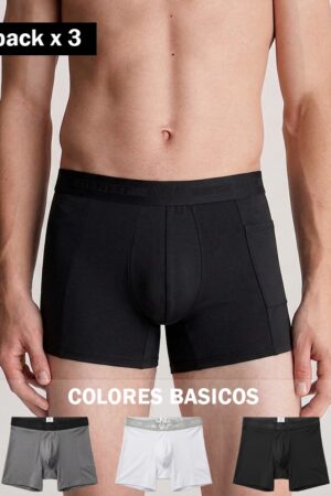 Boxer Colores básicos x 3 Und