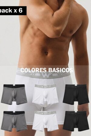 Boxer Colores básicos x 6 Und