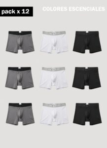 Boxer Colores esenciales x 12 Und - XL