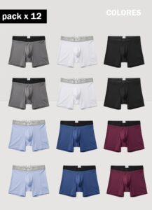 Boxer Colores de línea x 12 Und - XL