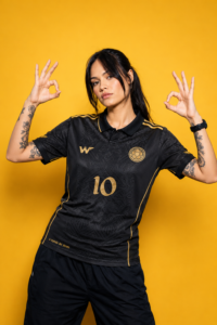 camiseta selección colombia leyenda del dorado negra  dama - S