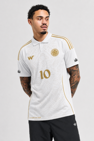 camiseta selección colombia leyenda del dorado blanca