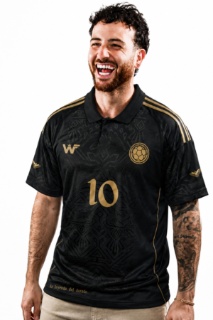 camiseta selección colombia leyenda del dorado negra