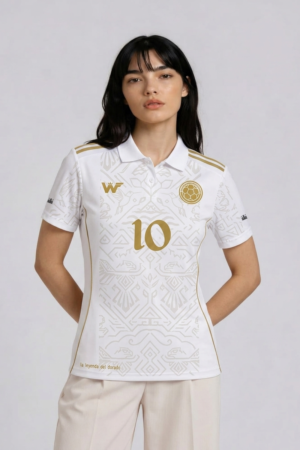 camiseta selección colombia leyenda del dorado blanca