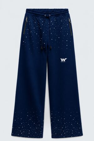 Jogger Baggy con Piedrería Azul