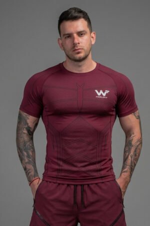 camiseta de Compresión Quantum vinotinto