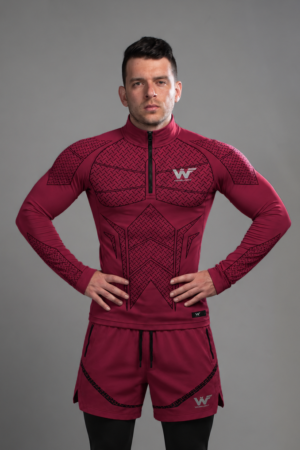Buzo de Compresión Quantum vinotinto