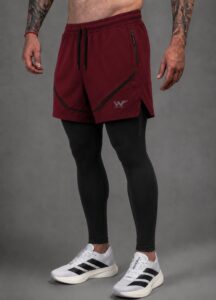 Pantaloneta Running Quantum vinotinto - S