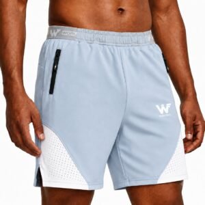 Pantaloneta orion celeste con blanco - L