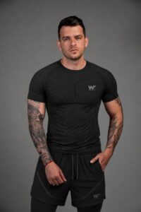 camiseta de Compresión Quantum negra - S