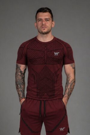 camiseta de Compresión Quantum vinotinto