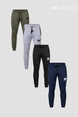 pack joggers de alforzas